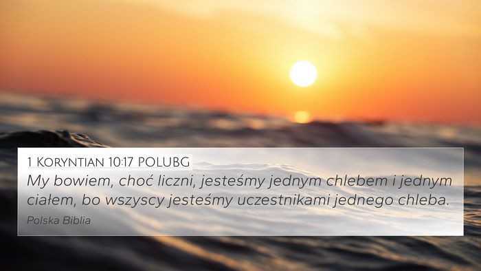1 Koryntian 10:17 POLUBG Bible Verse Image