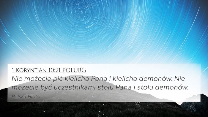 1 Koryntian 10:21 POLUBG Bible Verse Image