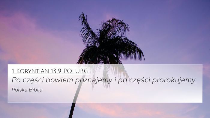 1 Koryntian 13:9 POLUBG Bible Verse Image