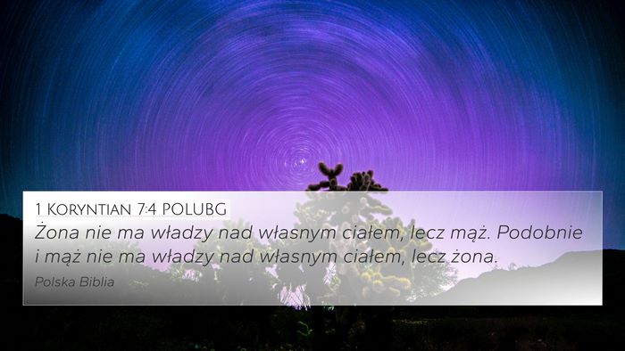 1 Koryntian 7:4 POLUBG Bible Verse Image