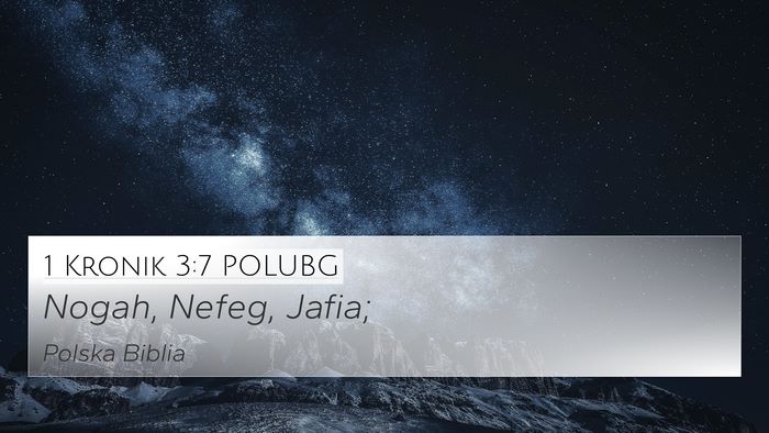 1 Kronik 3:7 POLUBG 4K Wallpaper - Nogah, Nefeg, - 4K Wallpaper Bible Verse