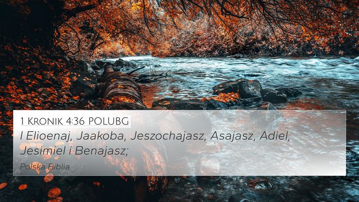 1 Kronik 4:36 POLUBG 4K Wallpaper - I Elioenaj, Jaakoba, Jeszochajasz, Asajasz, - 4K Wallpaper Bible Verse