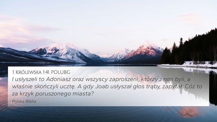 1 Królewska 1:41 POLUBG Bible Verse Image