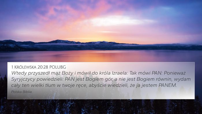1 Królewska 20:28 POLUBG Bible Verse Image