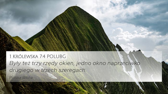 1 Królewska 7:4 POLUBG 4K Wallpaper - Były też trzy rzędy okien, jedno okno - 4K Wallpaper Bible Verse
