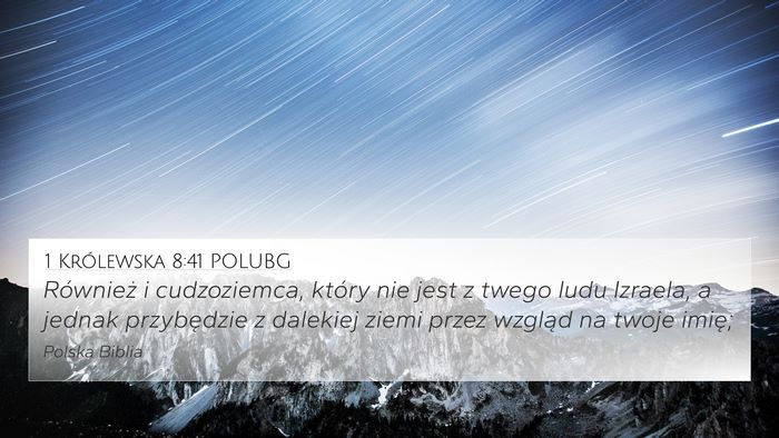 1 Królewska 8:41 POLUBG Bible Verse Image