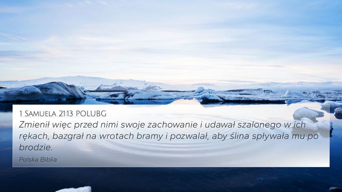1 Samuela 21:13 POLUBG Bible Verse Image