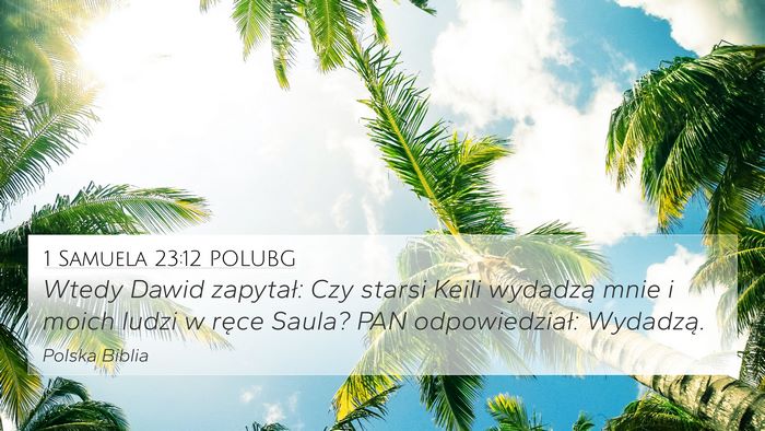 1 Samuela 23:12 POLUBG Bible Verse Image