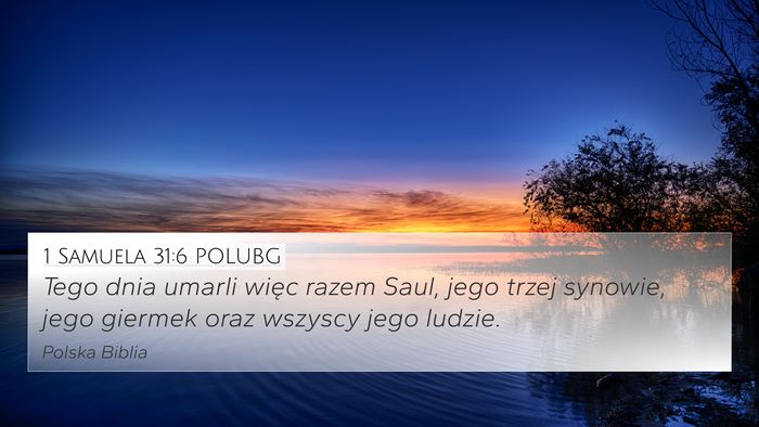 1 Samuela 31:6 POLUBG Bible Verse Image