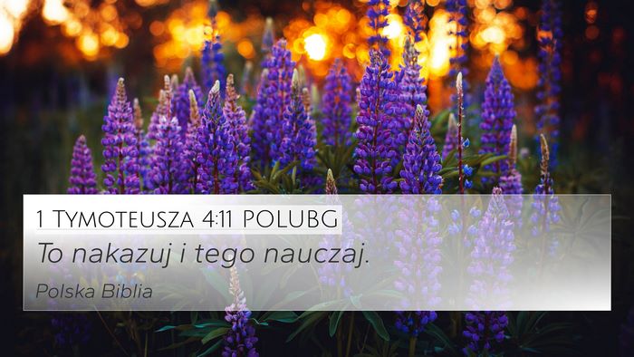 1 Tymoteusza 4:11 POLUBG Bible Verse Image