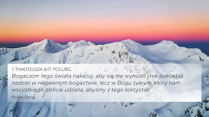 1 Tymoteusza 6:17 POLUBG Bible Verse Image