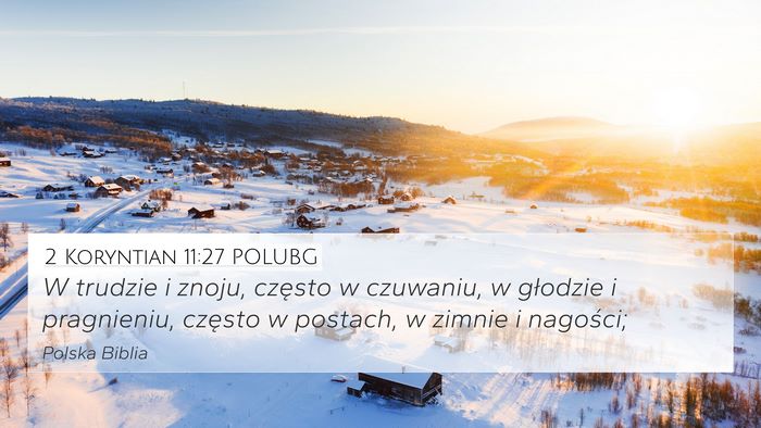 2 Koryntian 11:27 POLUBG Bible Verse Image