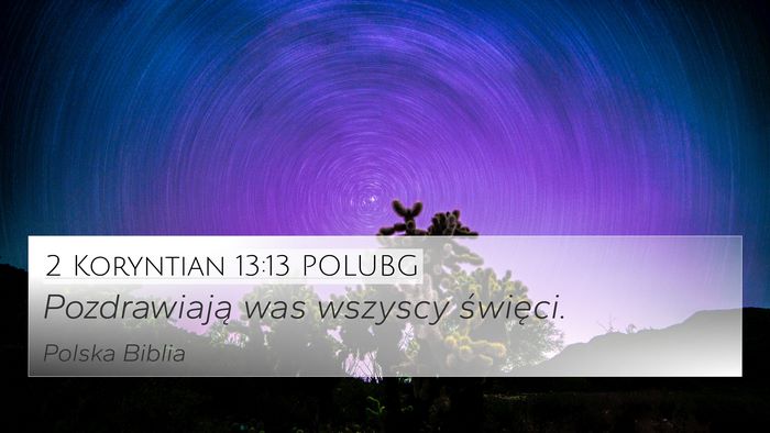 2 Koryntian 13:13 POLUBG Bible Verse Image