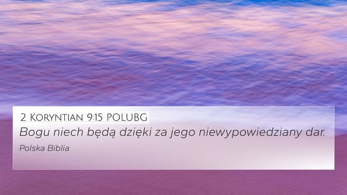 2 Koryntian 9:15 POLUBG Bible Verse Image