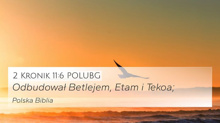 2 Kronik 11:6 POLUBG Bible Verse Image