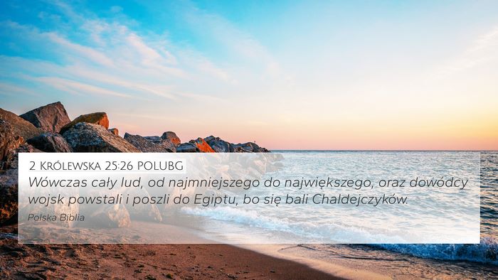 2 Królewska 25:26 POLUBG 4K Wallpaper - Wówczas cały lud, od najmniejszego do - 4K Wallpaper Bible Verse