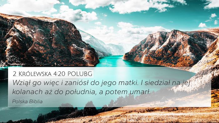 2 Królewska 4:20 POLUBG 4K Wallpaper - Wziął go więc i zaniósł do jego matki. I - 4K Wallpaper Bible Verse
