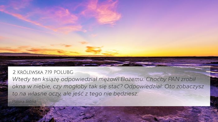2 Królewska 7:19 POLUBG Bible Verse Image