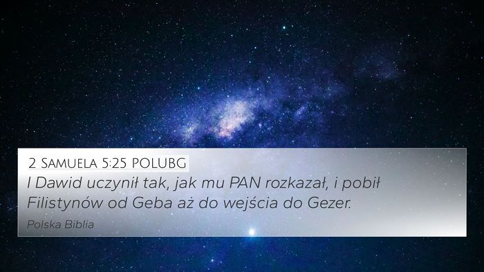 2 Samuela 5:25 POLUBG Bible Verse Image