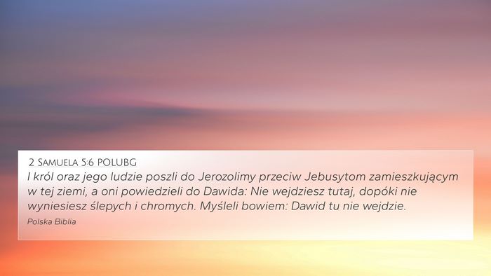 2 Samuela 5:6 POLUBG Bible Verse Image
