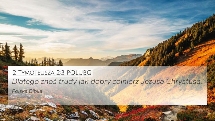 2 Tymoteusza 2:3 POLUBG Bible Verse Image