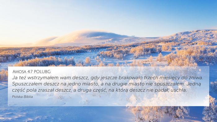 Amosa 4:7 POLUBG Bible Verse Image
