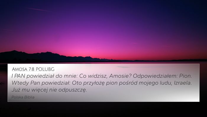 Amosa 7:8 POLUBG Bible Verse Image