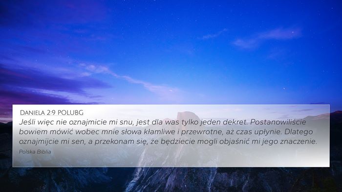 Daniela 2:9 POLUBG Bible Verse Image