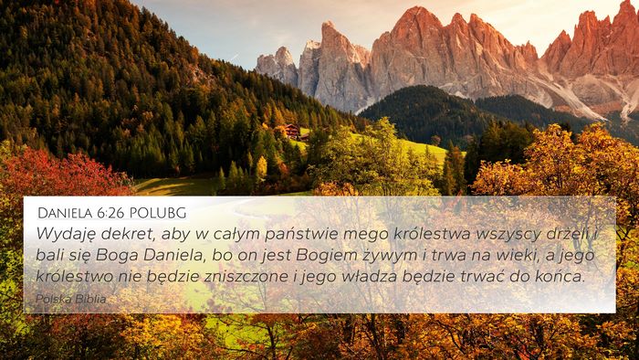 Daniela 6:26 POLUBG Bible Verse Image