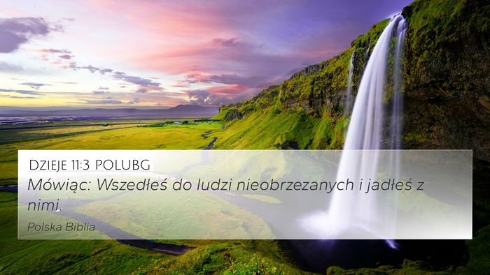 Dzieje 11:3 POLUBG 4K Wallpaper - Mówiąc: Wszedłeś do ludzi nieobrzezanych i - 4K Wallpaper Bible Verse