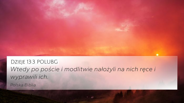 Dzieje 13:3 POLUBG Bible Verse Image