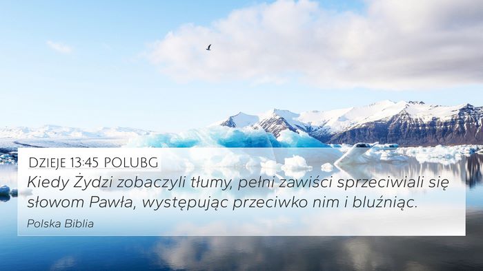 Dzieje 13:45 POLUBG Bible Verse Image