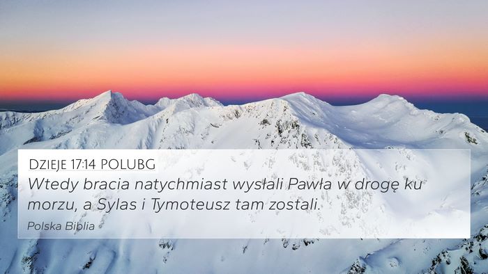 Dzieje 17:14 POLUBG Bible Verse Image