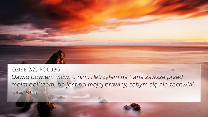 Dzieje 2:25 POLUBG Bible Verse Image