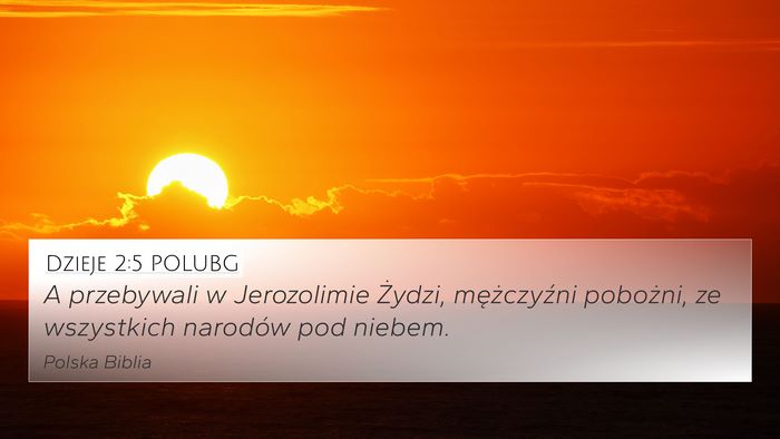 Dzieje 2:5 POLUBG Bible Verse Image