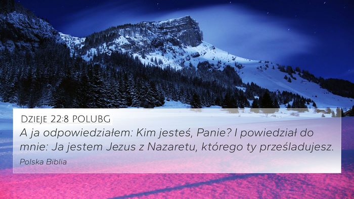 Dzieje 22:8 POLUBG 4K Wallpaper - A ja odpowiedziałem: Kim jesteś, Panie? I - 4K Wallpaper Bible Verse