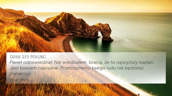 Dzieje 23:5 POLUBG Bible Verse Image
