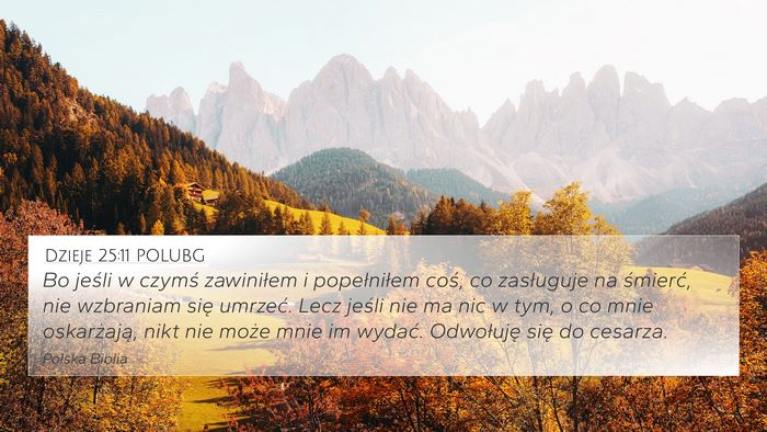 Dzieje 25:11 POLUBG Bible Verse Image