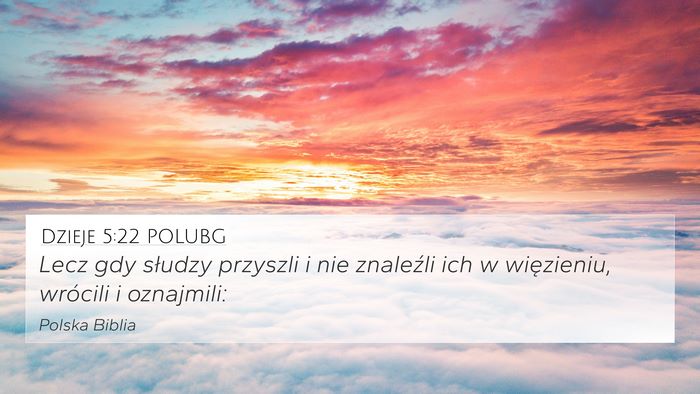 Dzieje 5:22 POLUBG 4K Wallpaper - Lecz gdy słudzy przyszli i nie znaleźli ich w - 4K Wallpaper Bible Verse