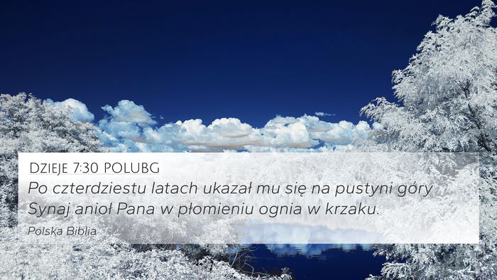 Dzieje 7:30 POLUBG Bible Verse Image