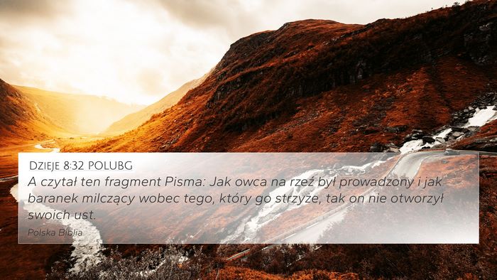 Dzieje 8:32 POLUBG Bible Verse Image