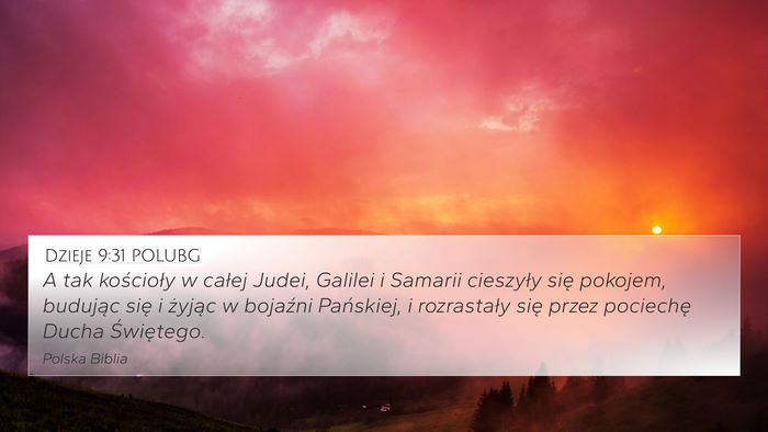 Dzieje 9:31 POLUBG Bible Verse Image