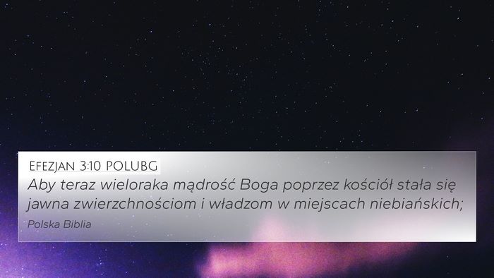 Efezjan 3:10 POLUBG Bible Verse Image