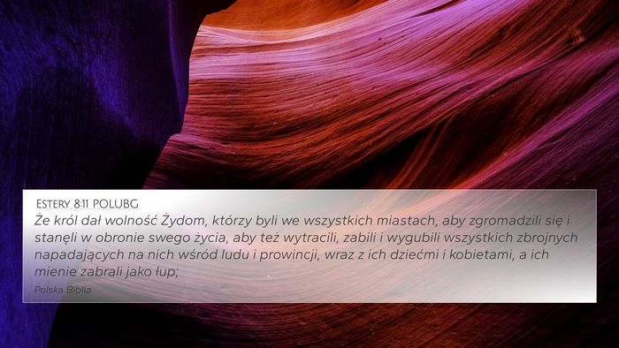 Estery 8:11 POLUBG Bible Verse Image