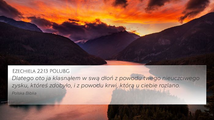 Ezechiela 22:13 POLUBG Bible Verse Image