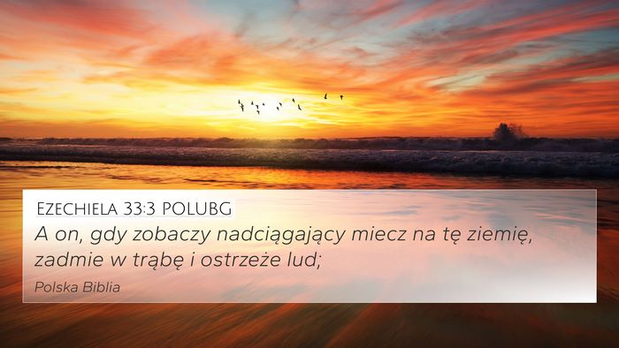 Ezechiela 33:3 POLUBG Bible Verse Image