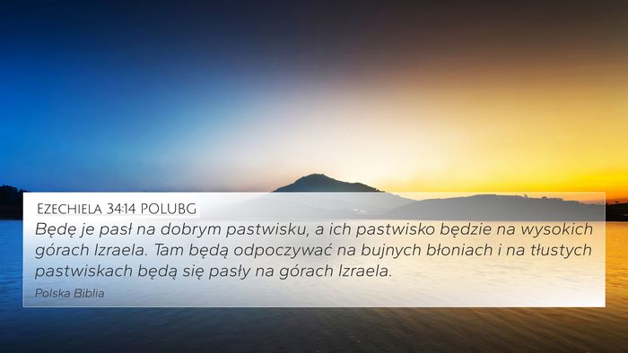 Ezechiela 34:14 POLUBG Bible Verse Image