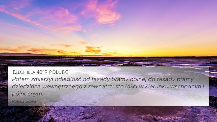 Ezechiela 40:19 POLUBG 4K Wallpaper - Potem zmierzył odległość od fasady bramy - 4K Wallpaper Bible Verse