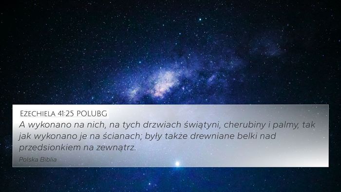 Ezechiela 41:25 POLUBG Bible Verse Image