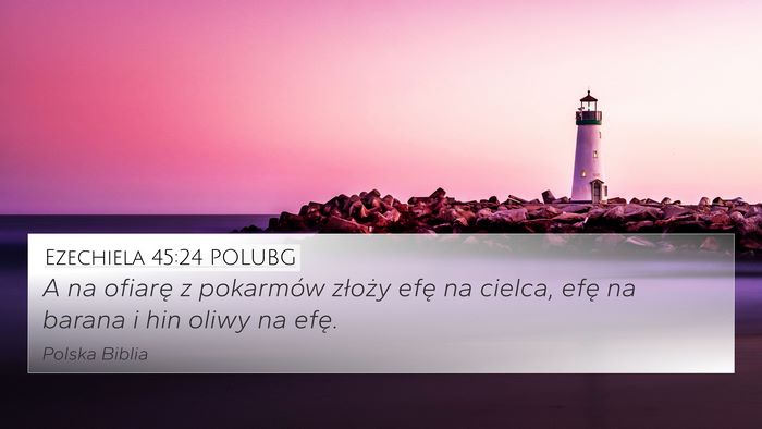 Ezechiela 45:24 POLUBG Bible Verse Image
